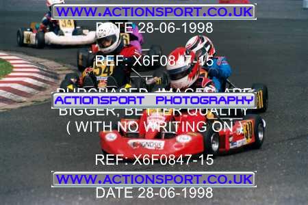 Photo: X6F0847-15 ActionSport Photography 28/06/1998 Manchester & Buxton Kart Club - Three Sisters, Wigan _4_Cadets #30