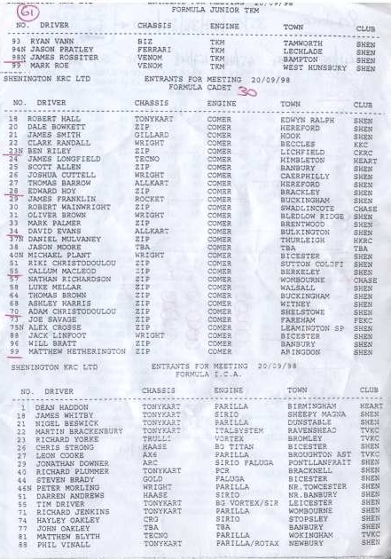 Event programme page