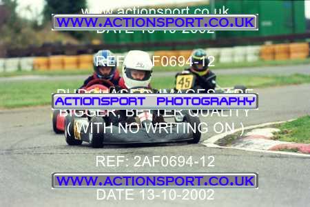 Photo: 2AF0694-12 ActionSport Photography 13/10/2002 Hunts Kart Club - Kimbolton  _2_Cadets #32