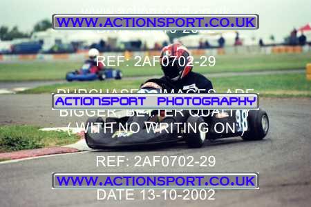 Photo: 2AF0702-29 ActionSport Photography 13/10/2002 Hunts Kart Club - Kimbolton  _1_JuniorTKM #98