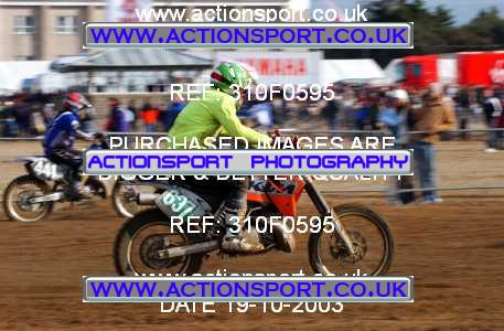 Photo: 310F0595 ActionSport Photography 18,19/10/2003 Weston Beach Race  _2_Solos #637