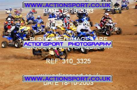 Photo: 310_3325 ActionSport Photography 18,19/10/2003 Weston Beach Race  _1_QuadsAndSidecars #29