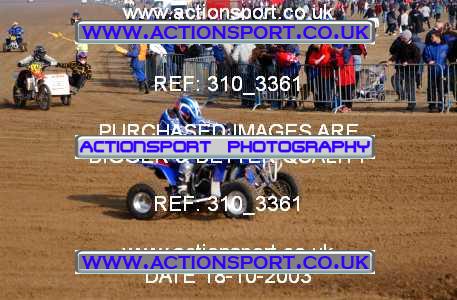 Photo: 310_3361 ActionSport Photography 18,19/10/2003 Weston Beach Race  _1_QuadsAndSidecars #29
