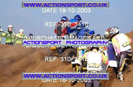 Photo: 310_3416 ActionSport Photography 18,19/10/2003 Weston Beach Race  _1_QuadsAndSidecars #509