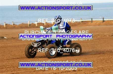 Photo: 310_4076 ActionSport Photography 18,19/10/2003 Weston Beach Race  _1_QuadsAndSidecars #19