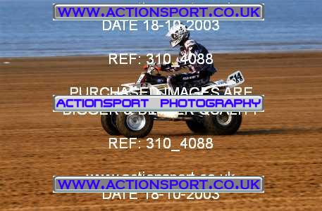Photo: 310_4088 ActionSport Photography 18,19/10/2003 Weston Beach Race  _1_QuadsAndSidecars #514