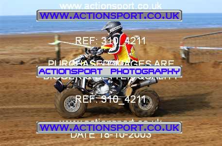 Photo: 310_4211 ActionSport Photography 18,19/10/2003 Weston Beach Race  _1_QuadsAndSidecars #558