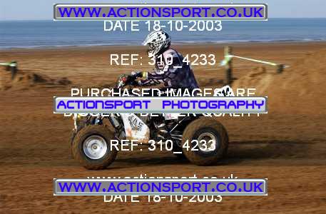 Photo: 310_4233 ActionSport Photography 18,19/10/2003 Weston Beach Race  _1_QuadsAndSidecars #514