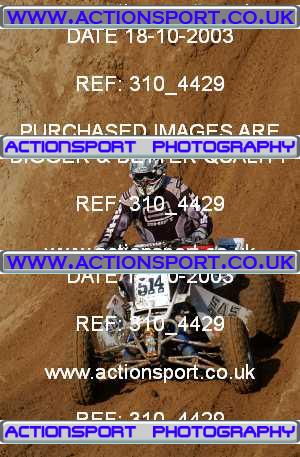 Photo: 310_4429 ActionSport Photography 18,19/10/2003 Weston Beach Race  _1_QuadsAndSidecars #514