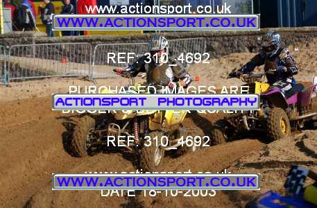 Photo: 310_4692 ActionSport Photography 18,19/10/2003 Weston Beach Race  _1_QuadsAndSidecars #530
