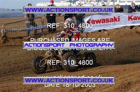 Photo: 310_4800 ActionSport Photography 18,19/10/2003 Weston Beach Race  _1_QuadsAndSidecars #7