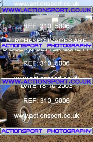 Photo: 310_5006 ActionSport Photography 18,19/10/2003 Weston Beach Race  _1_QuadsAndSidecars #19