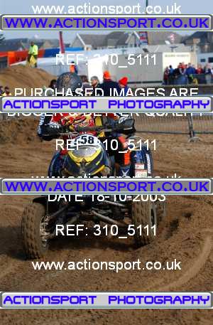 Photo: 310_5111 ActionSport Photography 18,19/10/2003 Weston Beach Race  _1_QuadsAndSidecars #558