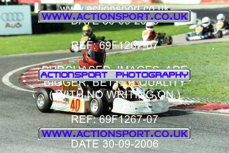 Photo: 69F1267-07 ActionSport Photography 30/09/2006 F6 Karting - Buckmore Park _3_Cadets #40
