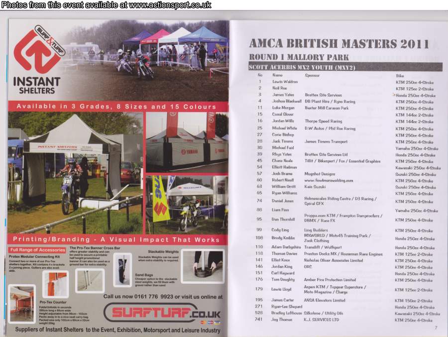 Event programme page