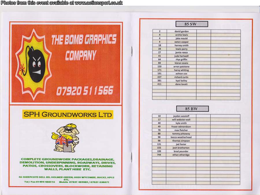 Event programme page